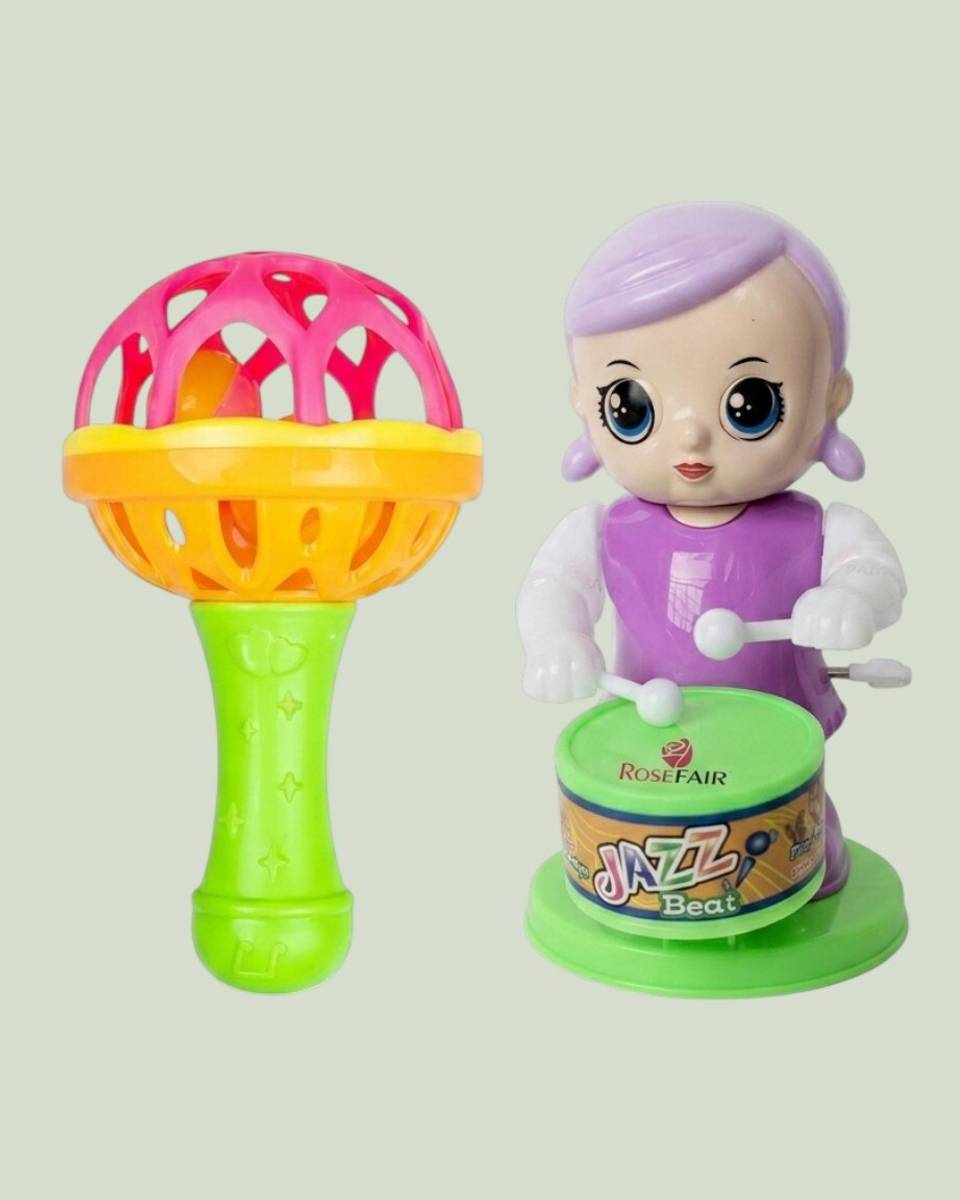 Kids Entertainment Toy Combo Drum Girl and Rattle Ball — photo 5