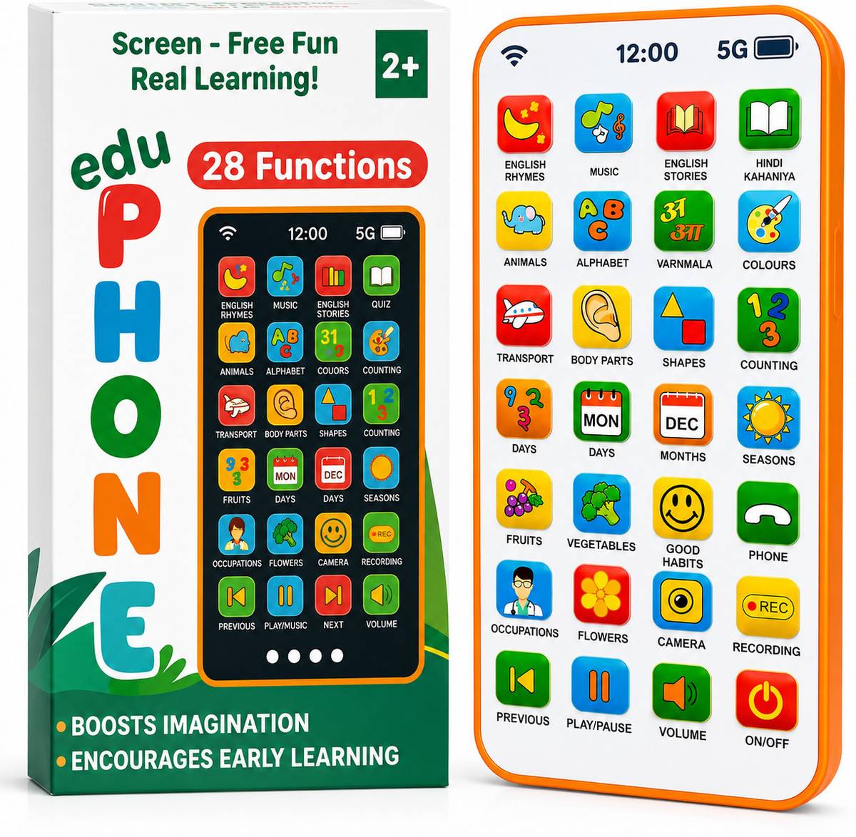 Kidzfun Educational Phone Toy for 2-12 Years Kids Rechargeable 24 Modes Music Functions — photo 6