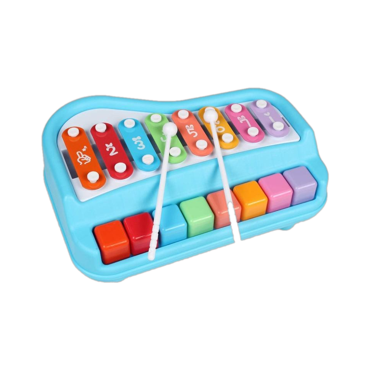 Miss & Chief 2 in 1 Baby Piano Xylophone Toy, 8 Multicolored Key Keyboard — photo 5