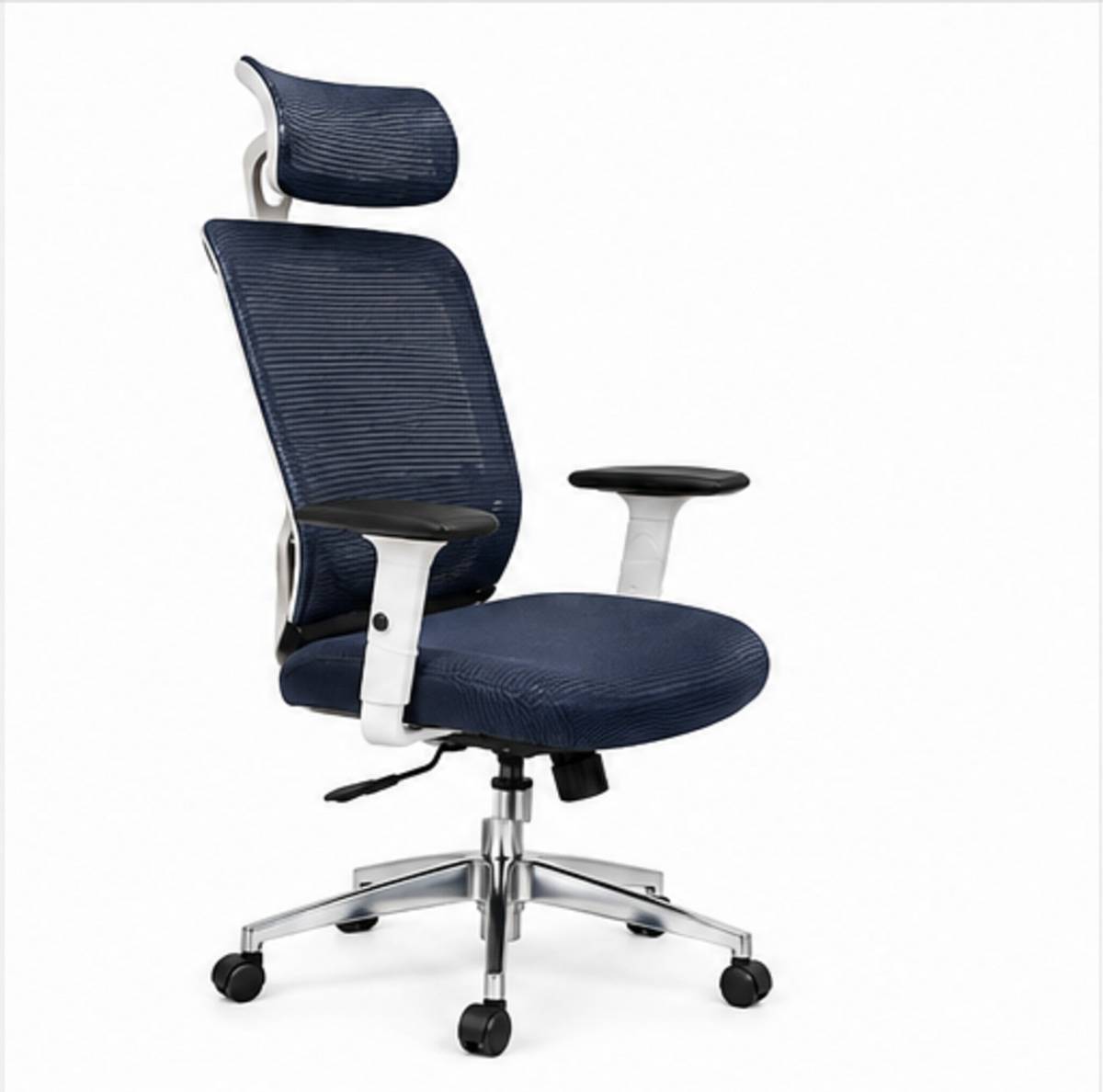 Home & Office Mesh Chair with Fixed Handles - Comfortable Desk Chair Full-Grain Leather Office Adjustable Arm Chair — photo 6