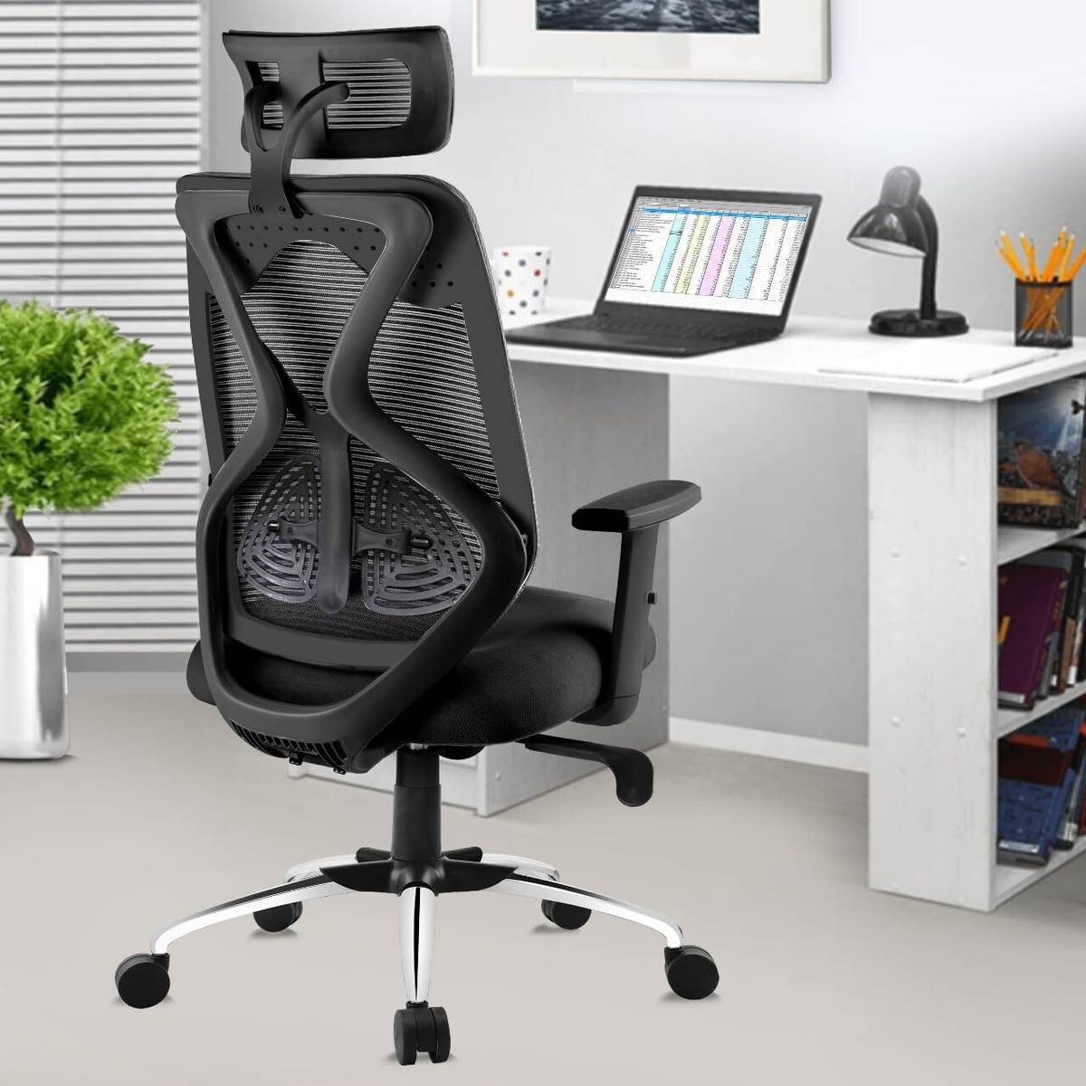 ASTRIDE Ergofit Ergonomic Chair High Back, Synchro Tilt Mechanism, Heavy Duty Metal Base Mesh Office Adjustable Arm Chair — photo 6
