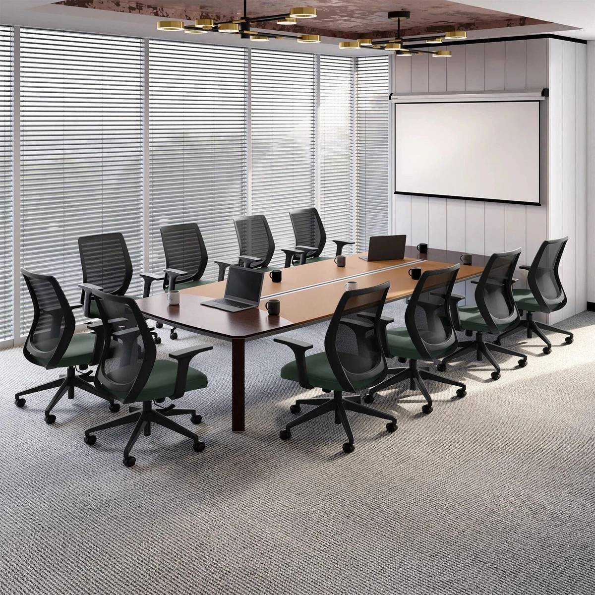Curv Wide Back Fabric Office Arm Chair — photo 6