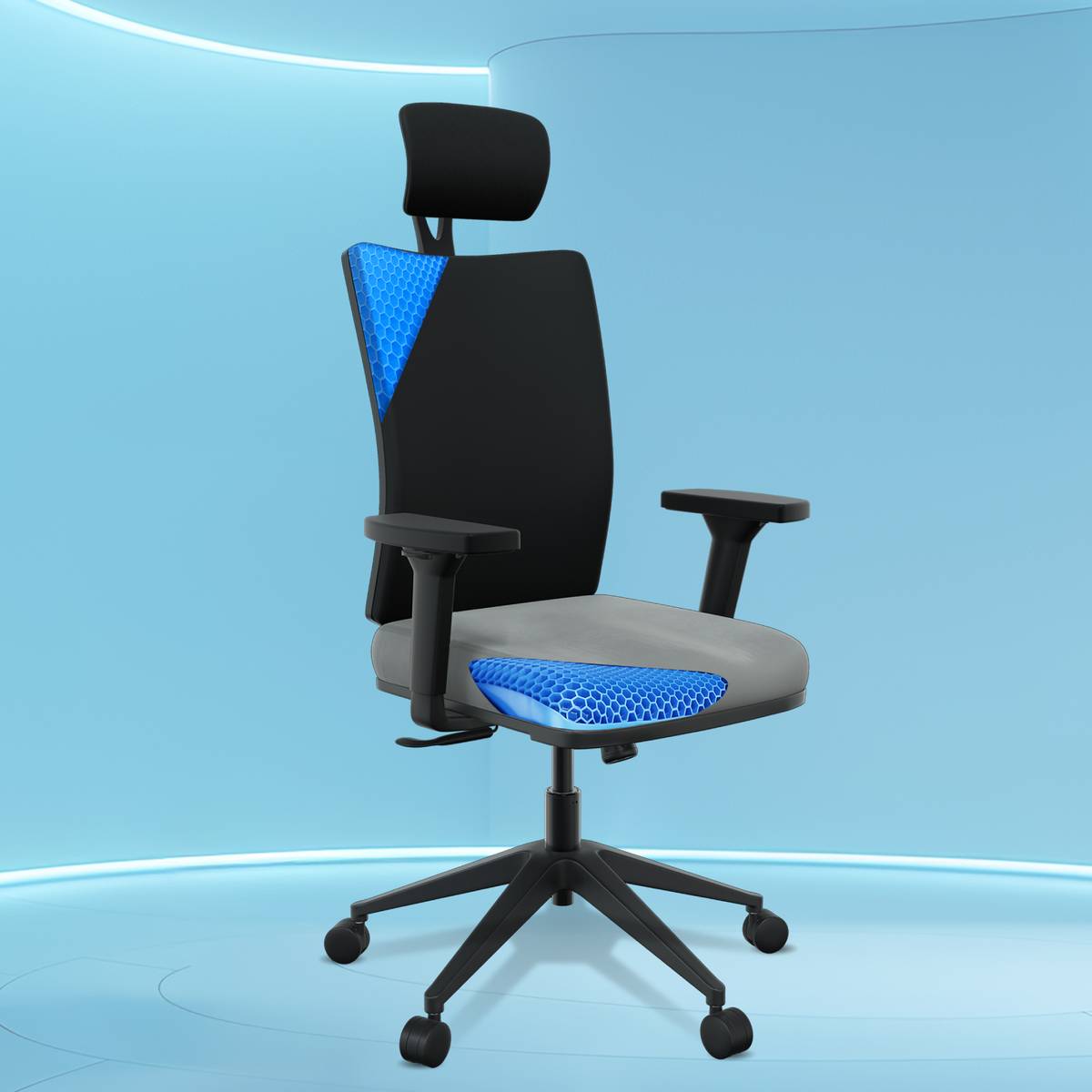 The Sleep Company Onyx SmartGRID Premium Orthopedic High-Back Desk Chair for Office & Home Nylon Office Executive Chair — photo 6