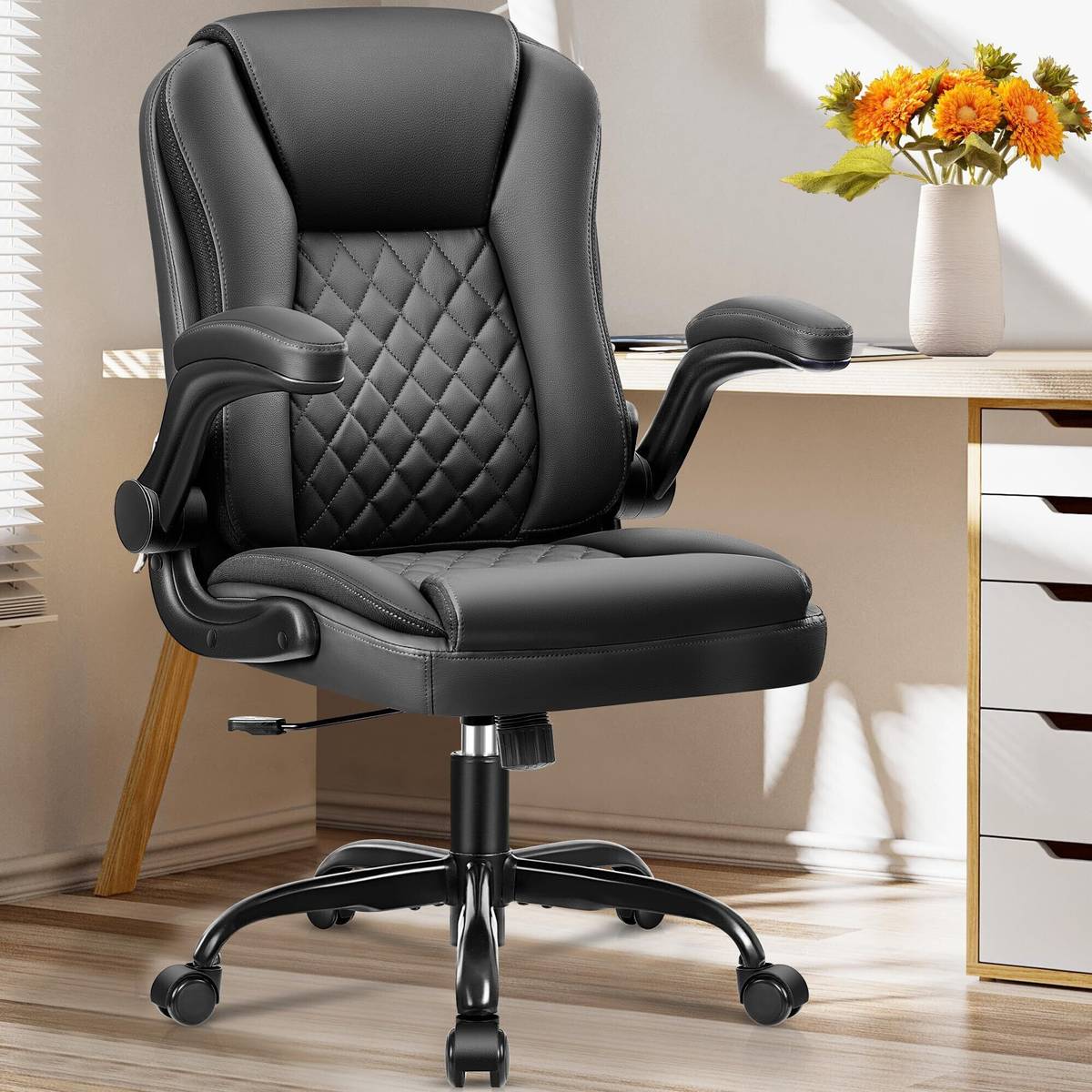 PU Leatherette Executive Desk Chair Swivel 1 Year Warranty Leatherette Office Conference Chair — photo 6
