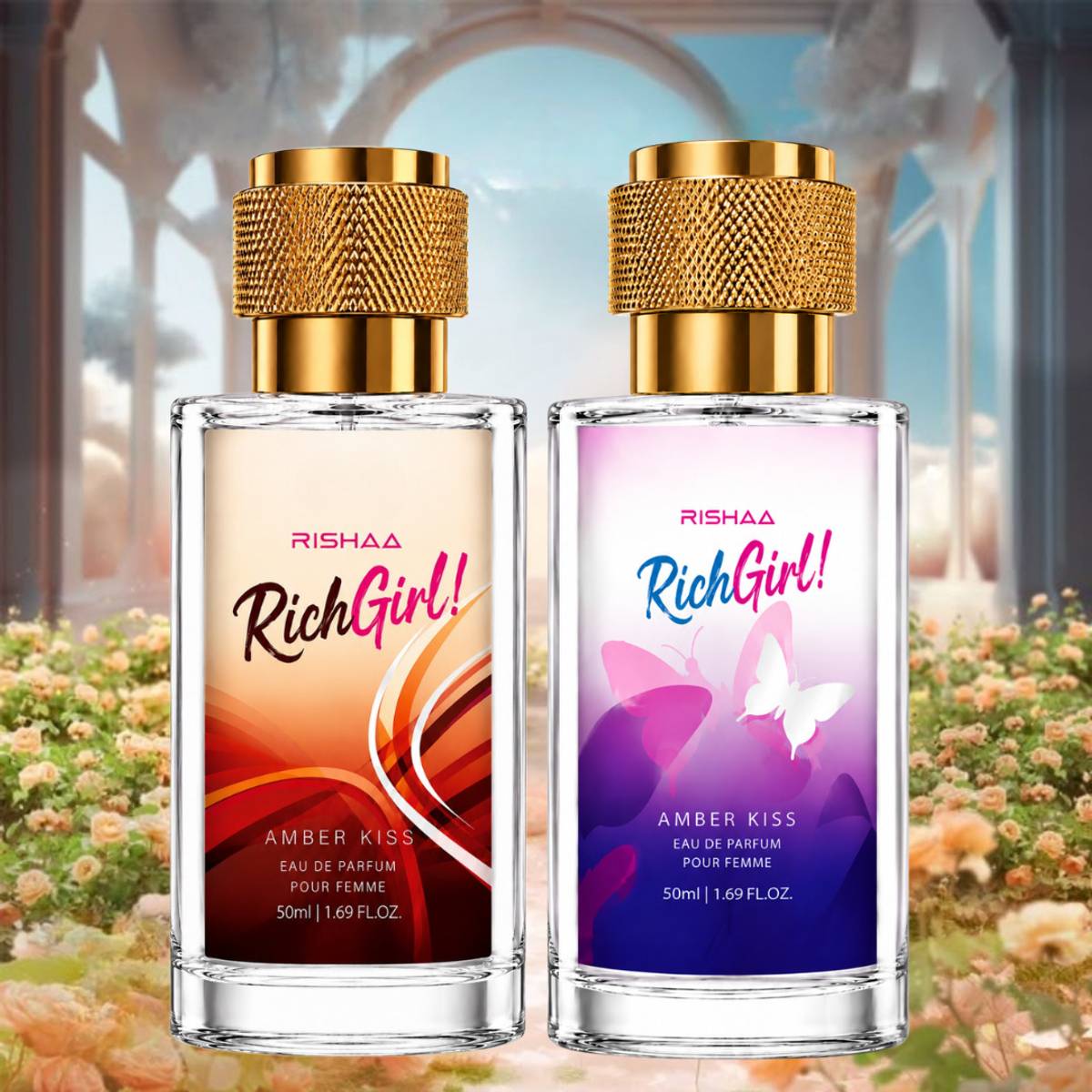 Rishaa Amber Kiss Eau De Parfum Combo Set for Women | Premium Pack of 2 x 50ml — photo 6