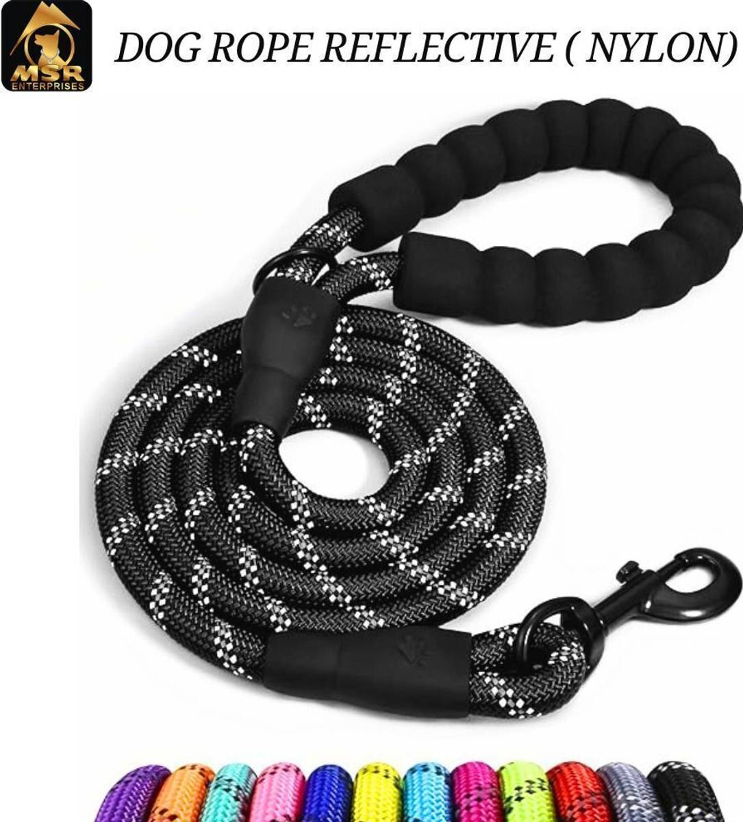 MSR ENTERPRISES StrongGrip Nylon Dog Leash – Medium (Black) Dog Leash — photo 3