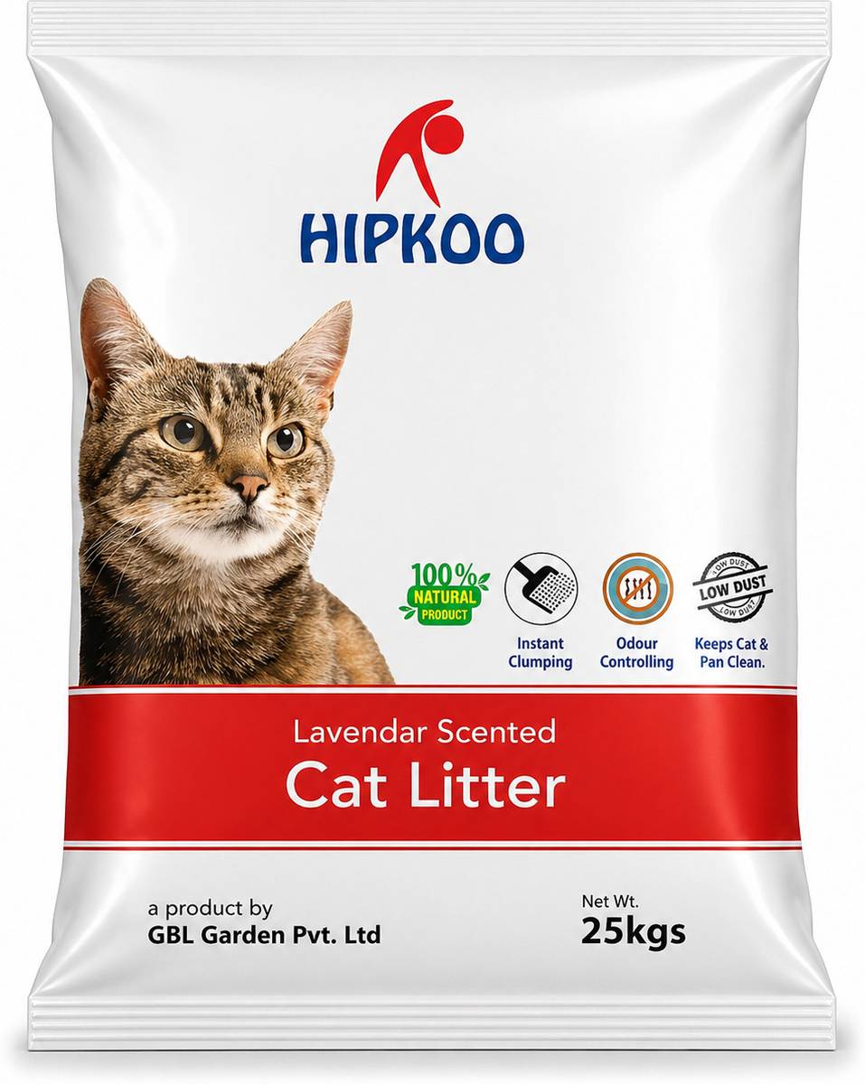 Hipkoo Clumping Bentonite Cat Litter 25 kg | Lavender Scented | Odour Control | Pet Litter Tray Refill — photo 6
