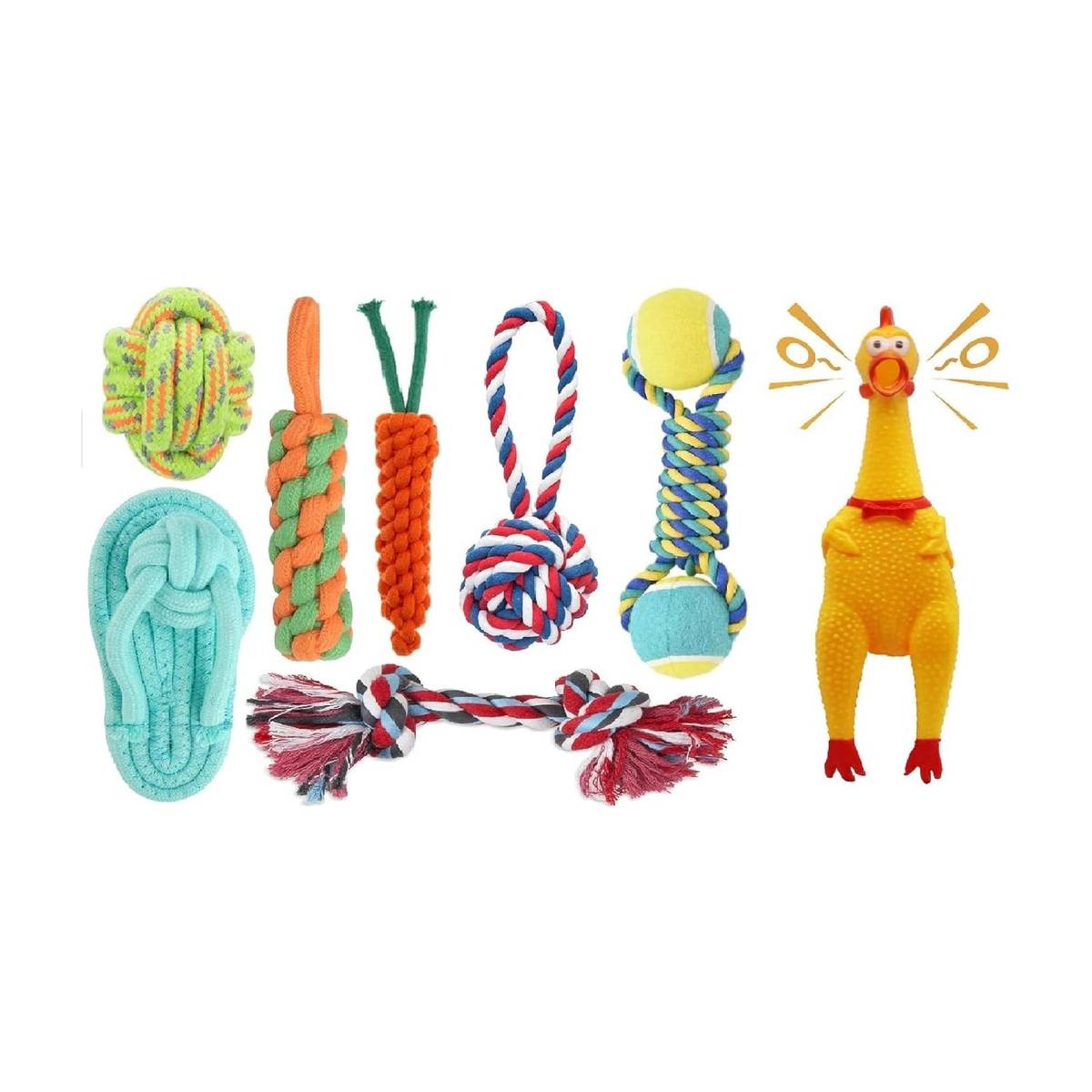 decorvaiz Tail Dog Toys+Dog Chew Toys+Puppy Teething Toys+Rope Dog Toy+Dog Toys Cotton, Rubber Ball, Bone, Chew Toy, Rubber Toy, Squeaky Toy, Training Aid, Tug Toy For Dog — photo 2