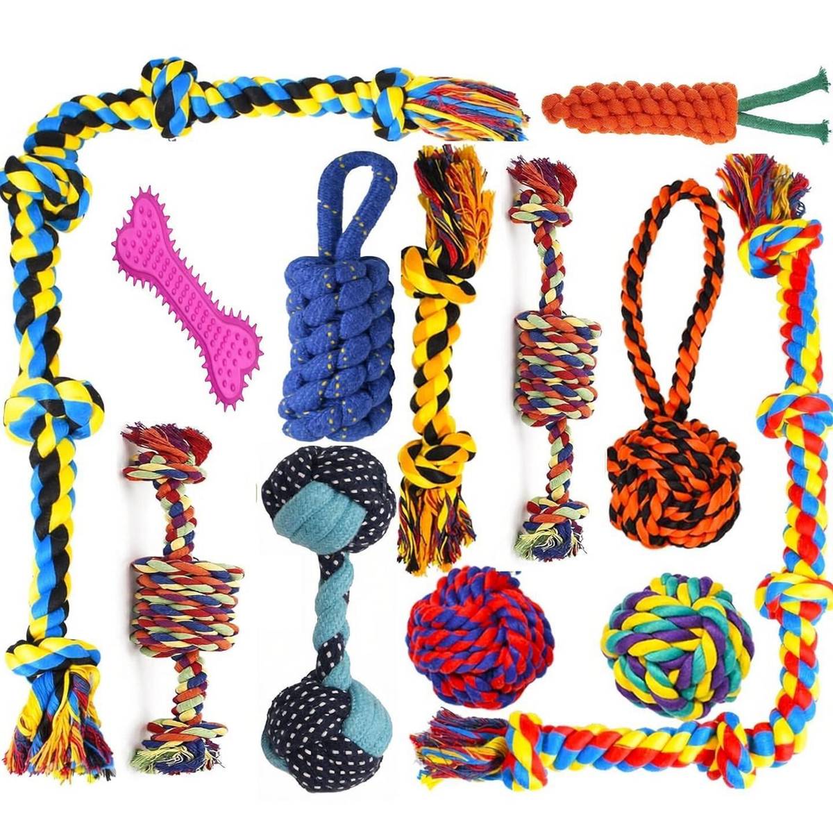 decorvaiz Tail Dog Toys+Dog Chew Toys+Puppy Teething Toys+Rope Dog Toy+Dog Toys Cotton, Rubber Ball, Bone, Chew Toy, Rubber Toy, Squeaky Toy, Training Aid, Tug Toy For Dog — photo 6