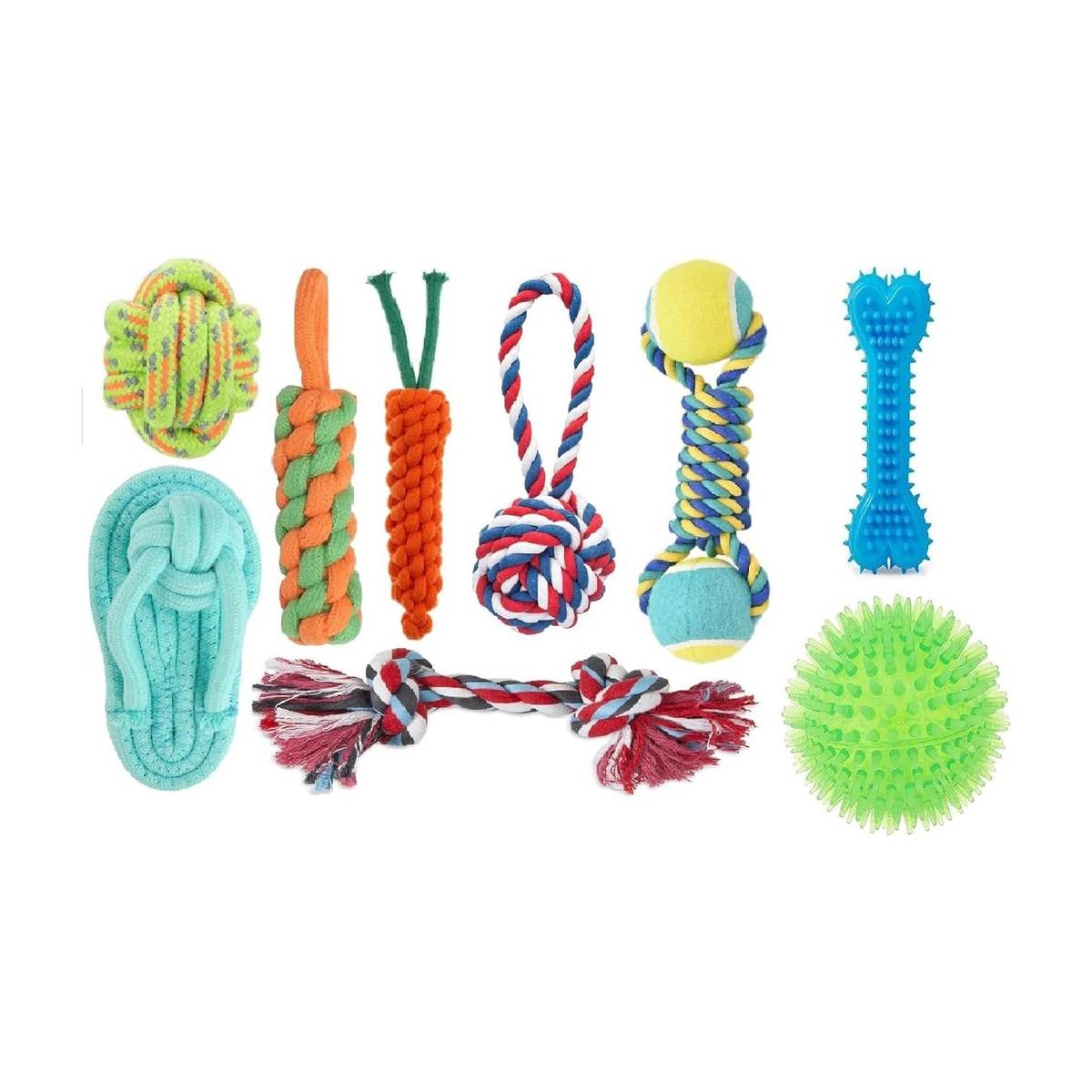 decorvaiz Tail Dog Toys+Dog Chew Toys+Rope Toys+Dog Toys for Small to Medium Dog Cotton, Rubber Ball, Bone, Chew Toy, Rubber Toy, Squeaky Toy, Training Aid, Tug Toy For Dog — photo 5
