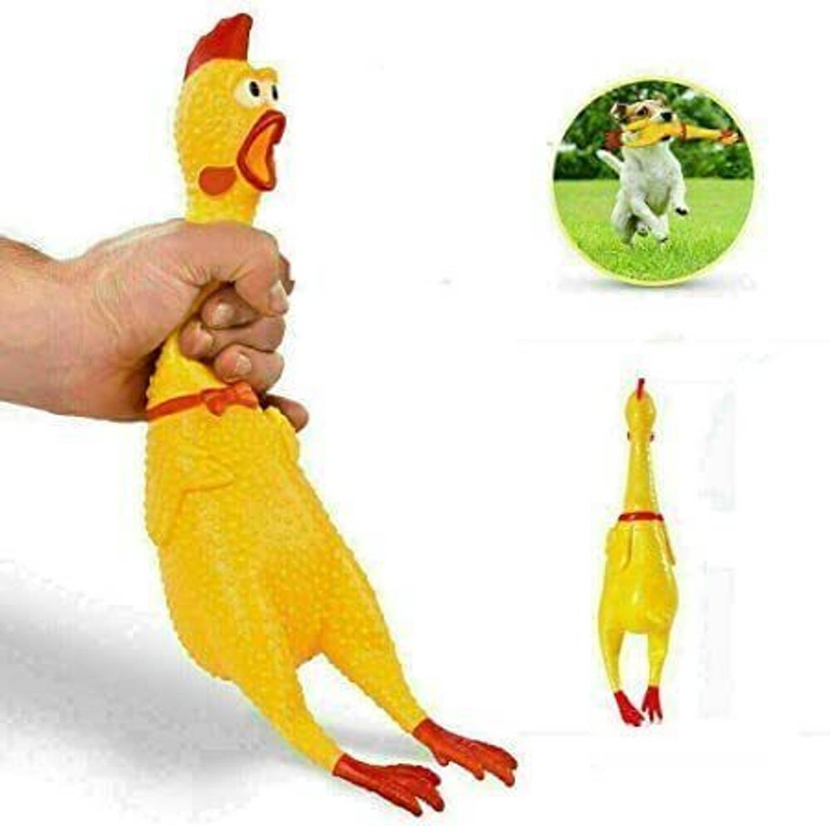 MYSTIC PAW Pet Products Screaming Rubber Chicken Sound Toy Plastic Chew Toy For Dog — photo 6
