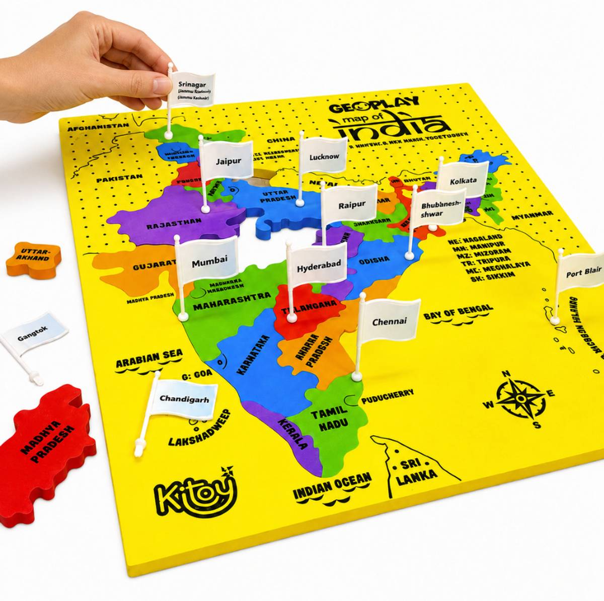 India Map Puzzle with Flags — photo 6
