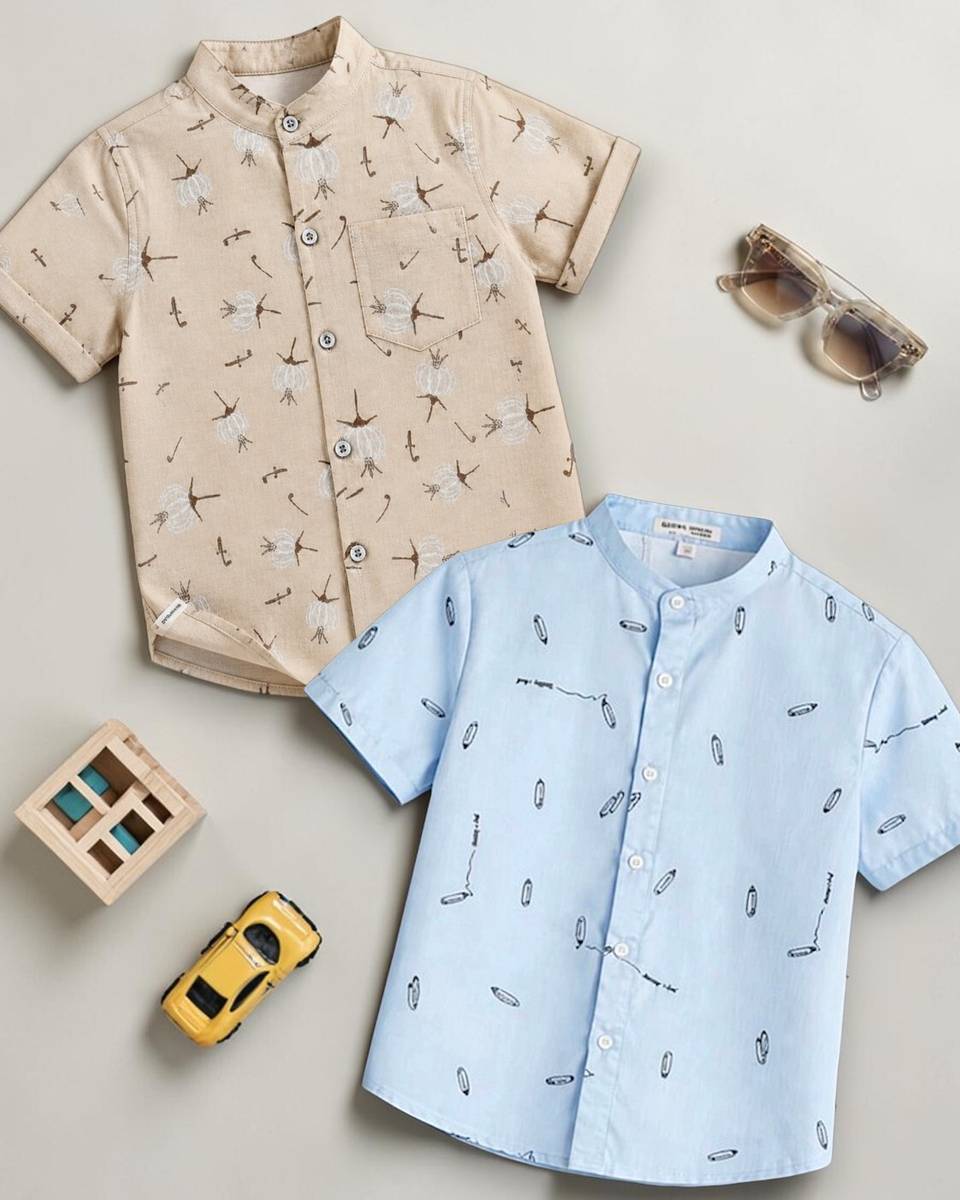 Flyway Boys Printed Casual Multicolor Shirt — photo 6