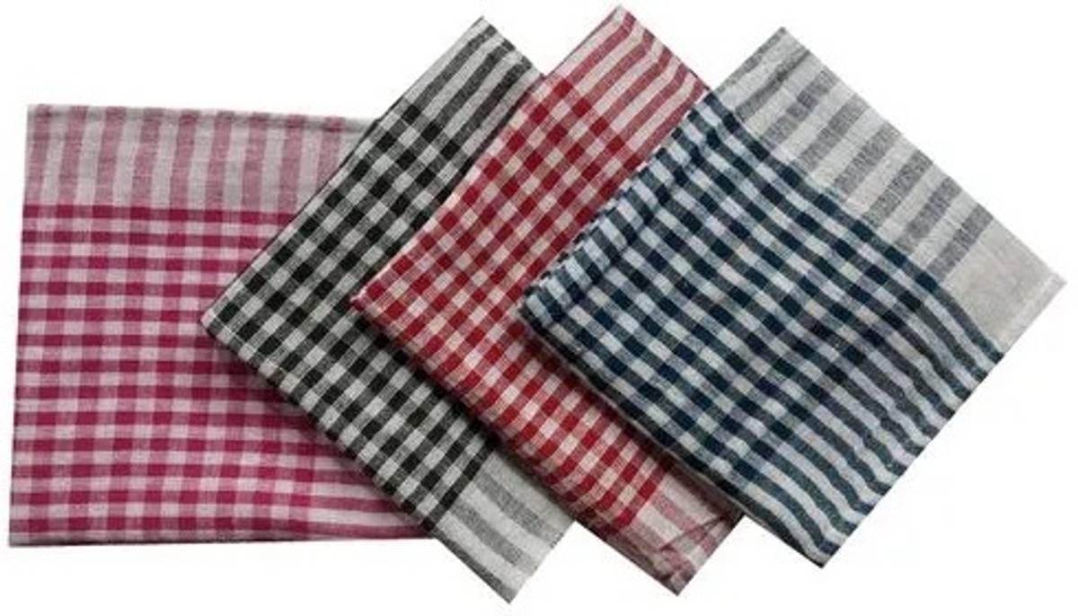 Kitchen Cleaning Cloth Multipurpose Kitchen Towels Cotton Dish Napkin Pack 4 Wet and Dry Cotton Cleaning Cloth — photo 3