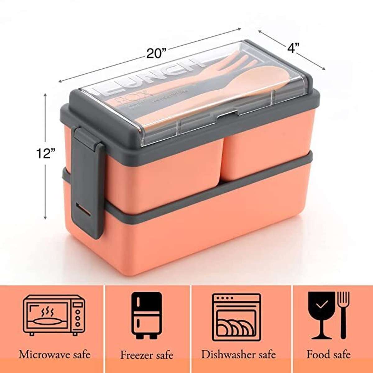 Premium Quality Plastic Lunch Box Tiffin Box 3 Containers Lunch Box 3