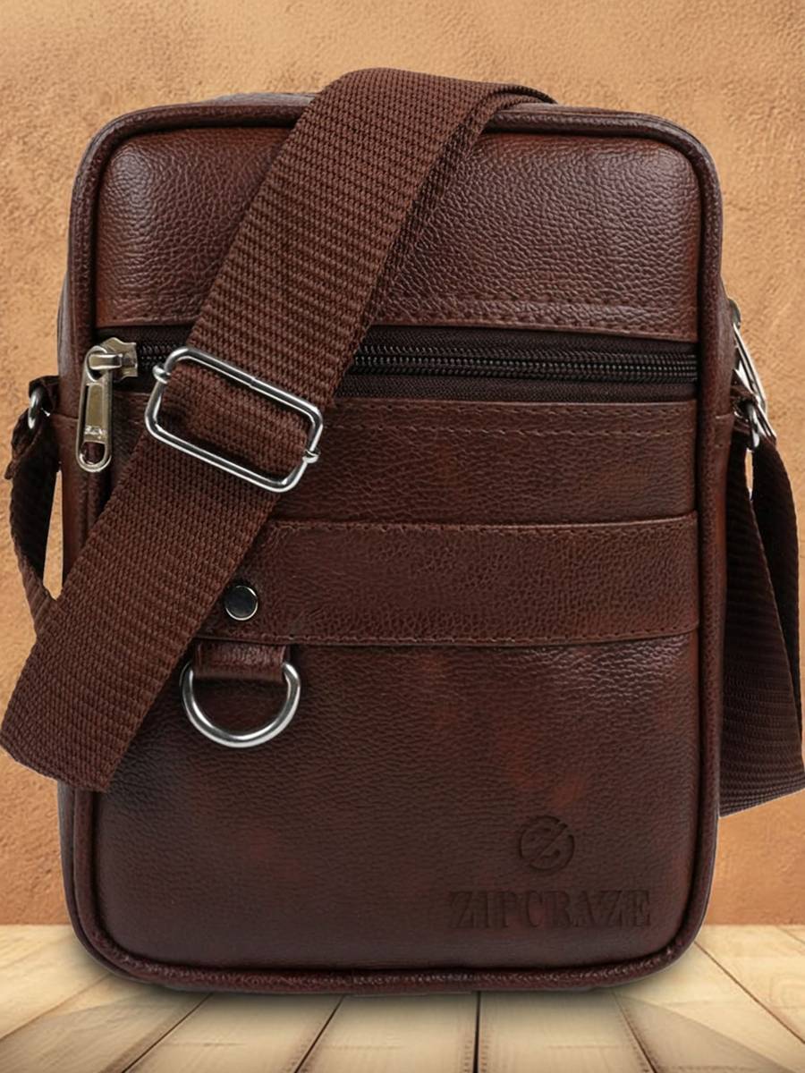 ZipCraze Brown Sling Bag Stylish Cross Body for Office, Cash, Business Collection, Travelling — photo 6