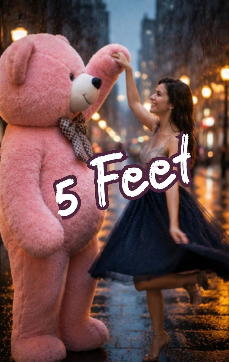 MATHUR CREATIONS Big Soft Pink Teddy Bear 5 Feet Stuffed Toy for Hugging and Relaxation  - 60 inch — photo 5