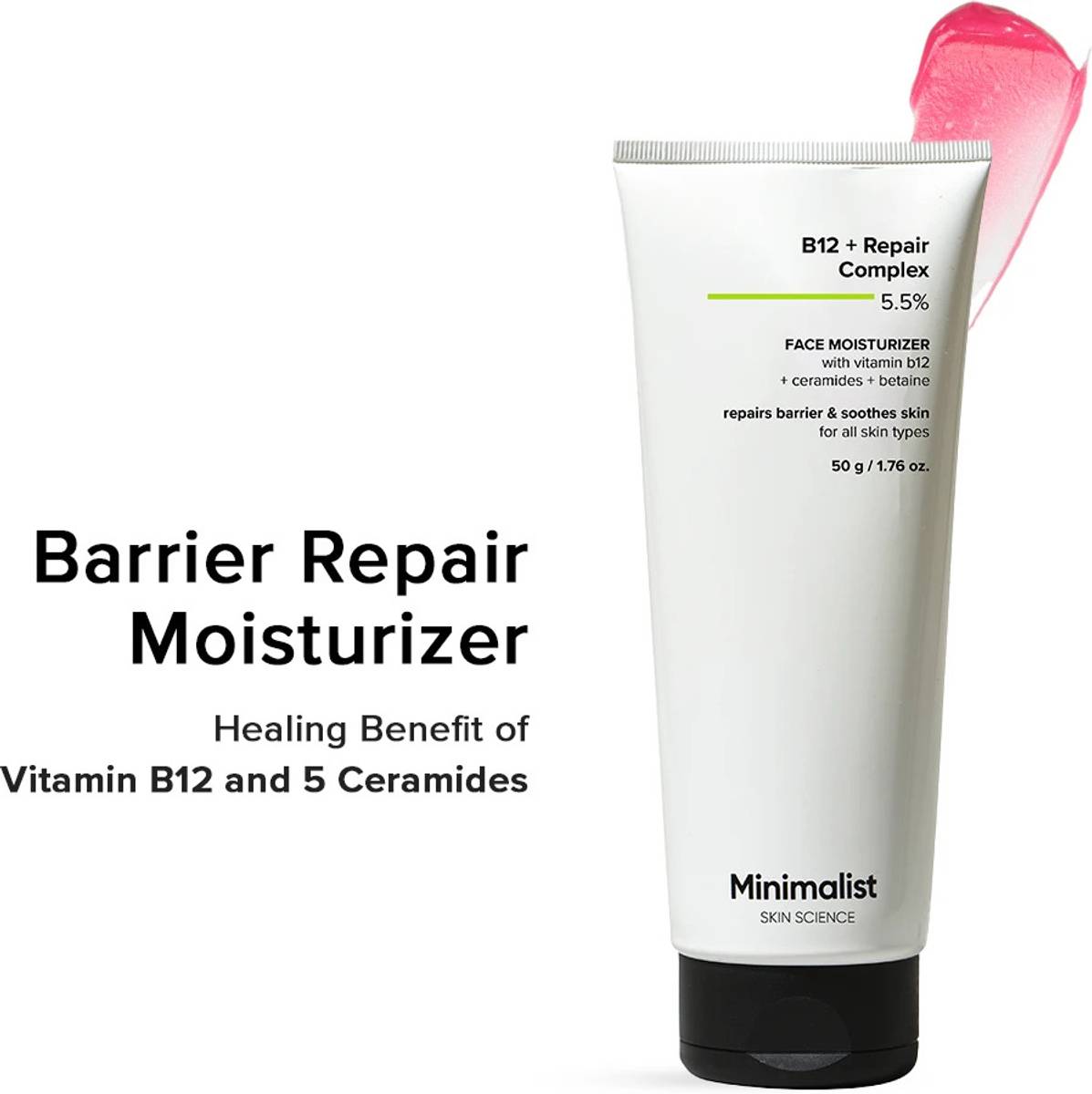 Minimalist Vitamin B12 + Repair Complex 5.5% Face Moisturizer for Men & Women — photo 5