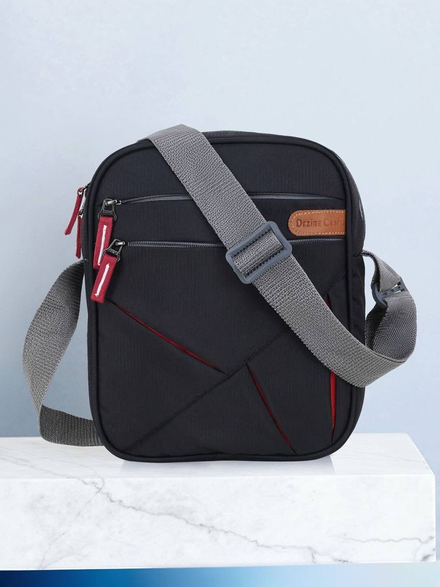 DEZiRE CRAfTS Black Sling Bag Stylish Shoulder Cross Body Office Business Messenger Bag Water Resistant for Men and Women — photo 6