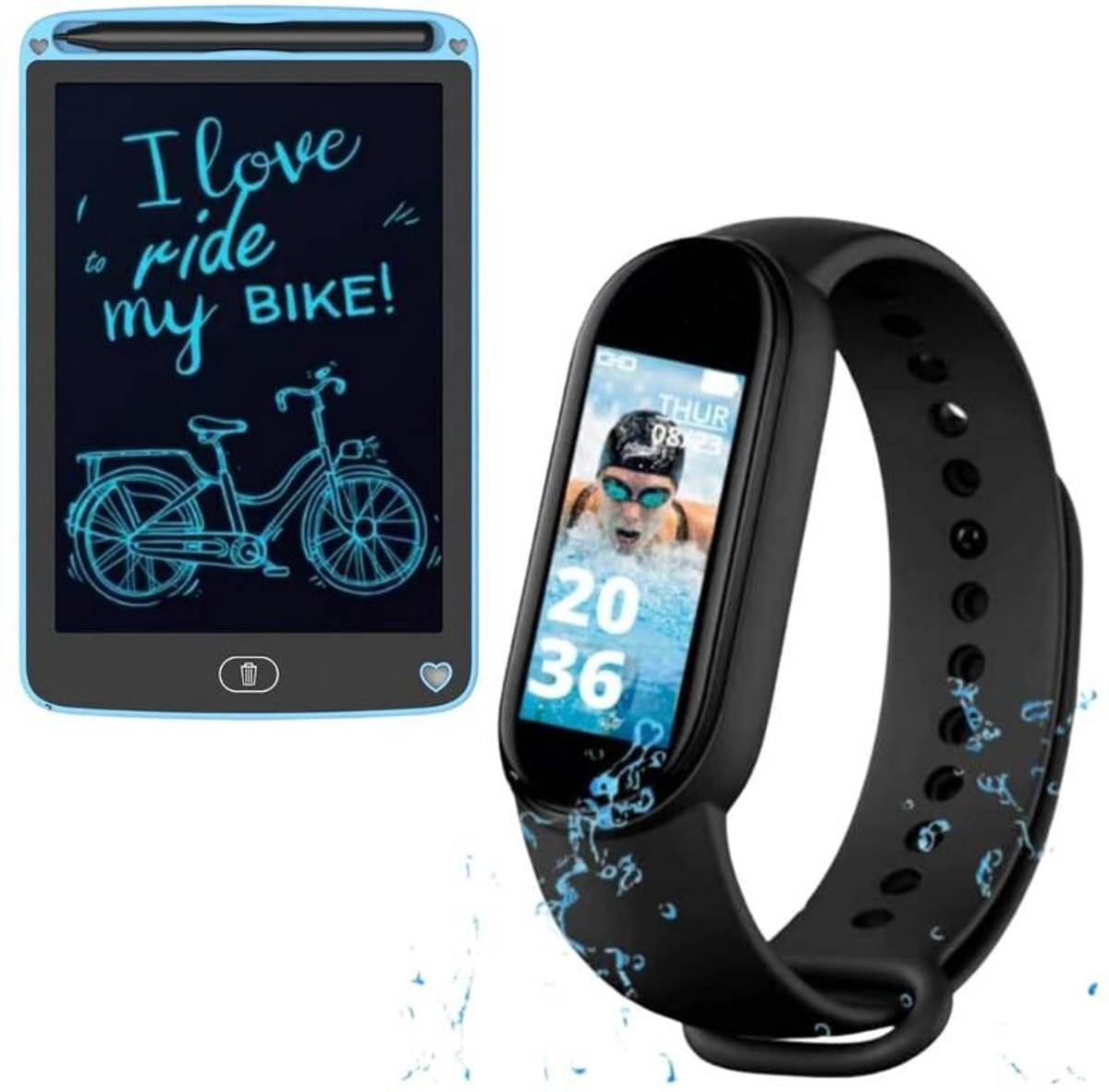 DRUMSTONE Smart Fitness Tracker With ids LCD Writing Tablet — photo 6