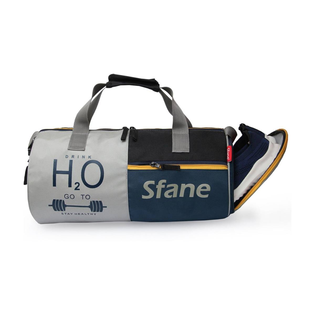 Sfane Black Stylish Gym Bags for Men & Women with Shoe Compartment Sports Bag Duffel — photo 6