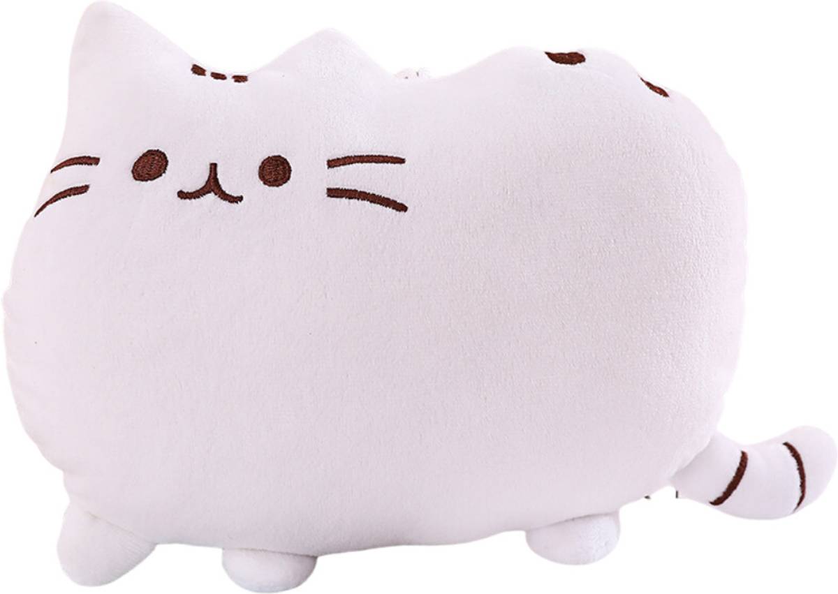 TechMax Solution Cute White Cat Kawaii Pillow Plush Toy  - 30 cm — photo 4