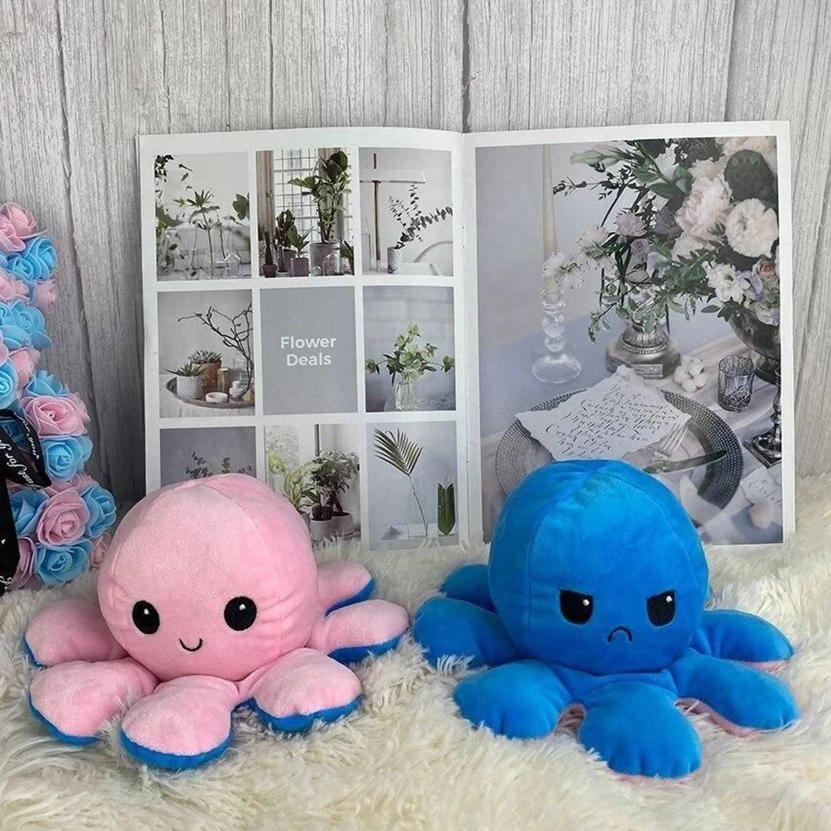 Animal soft toys kids Stuffed Toys Blue_pink03 (FKT-759)  - 7 inch — photo 2