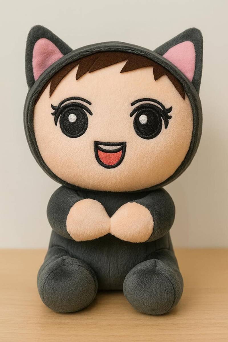 grey cat soft toy  - 21 cm — photo 3