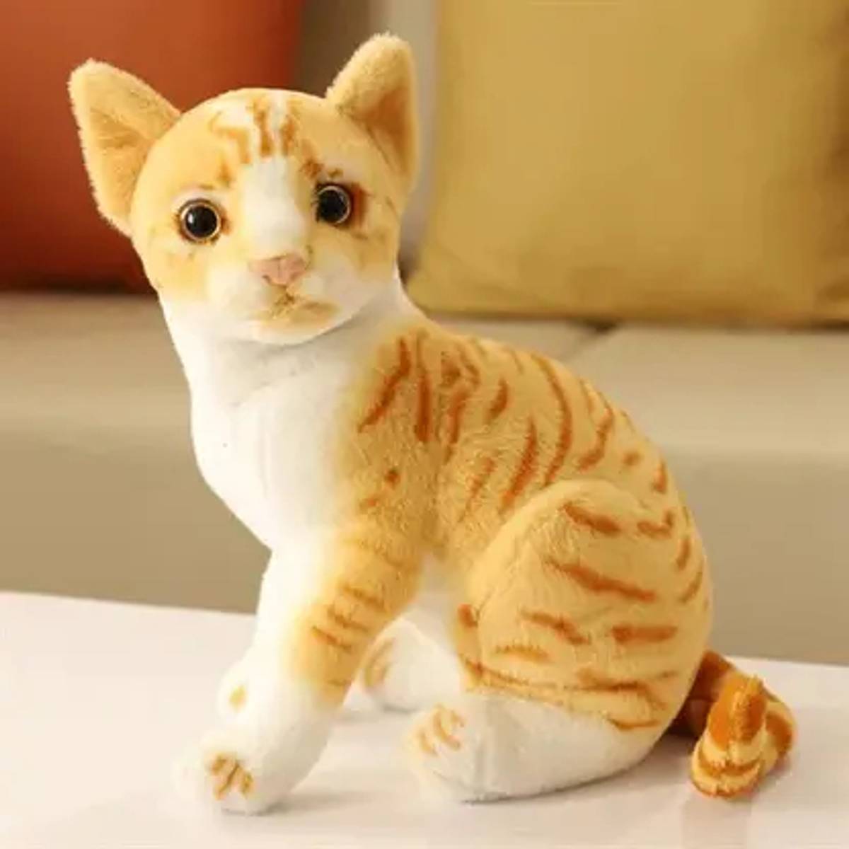 SHREEJI GIFT Adorable Realistic Tabby Cat Soft Toy 25 cm | Plush Stuffed Animal Toy for Kids, - 21 cm — photo 6