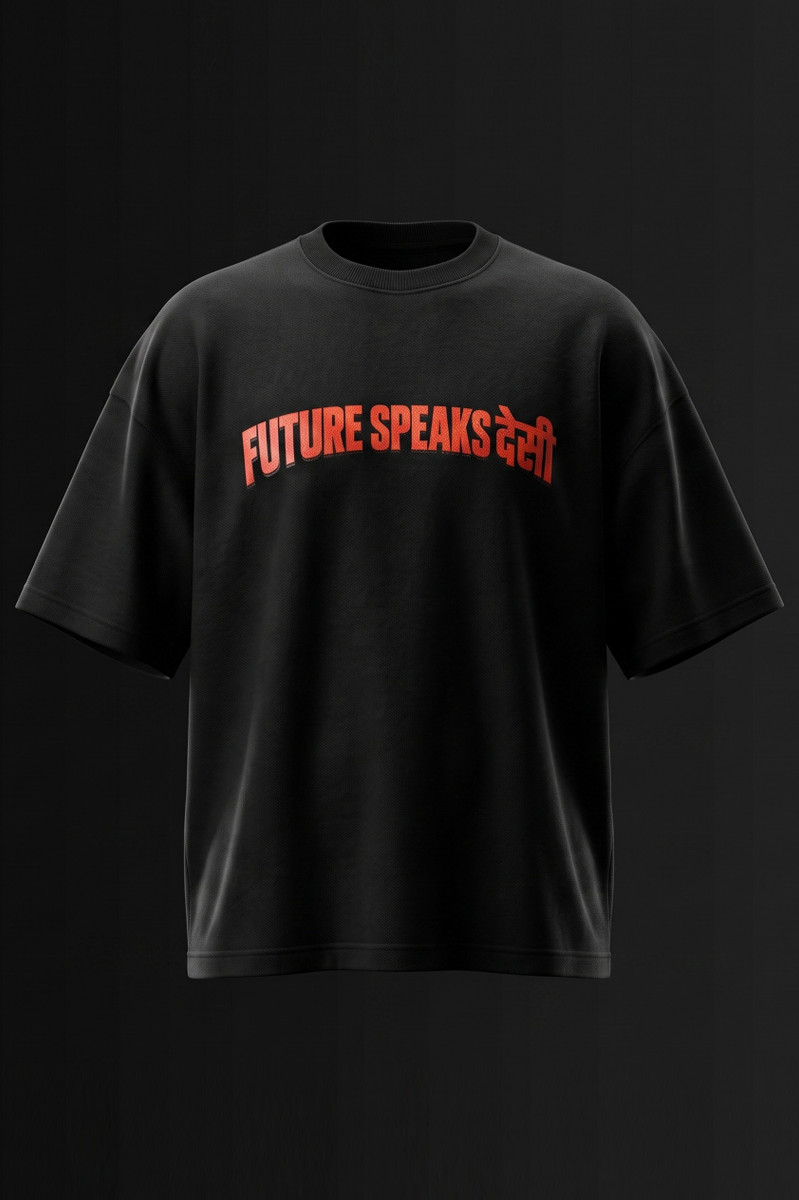 Dynique Bharat Typography Oversized Streetwear Tee