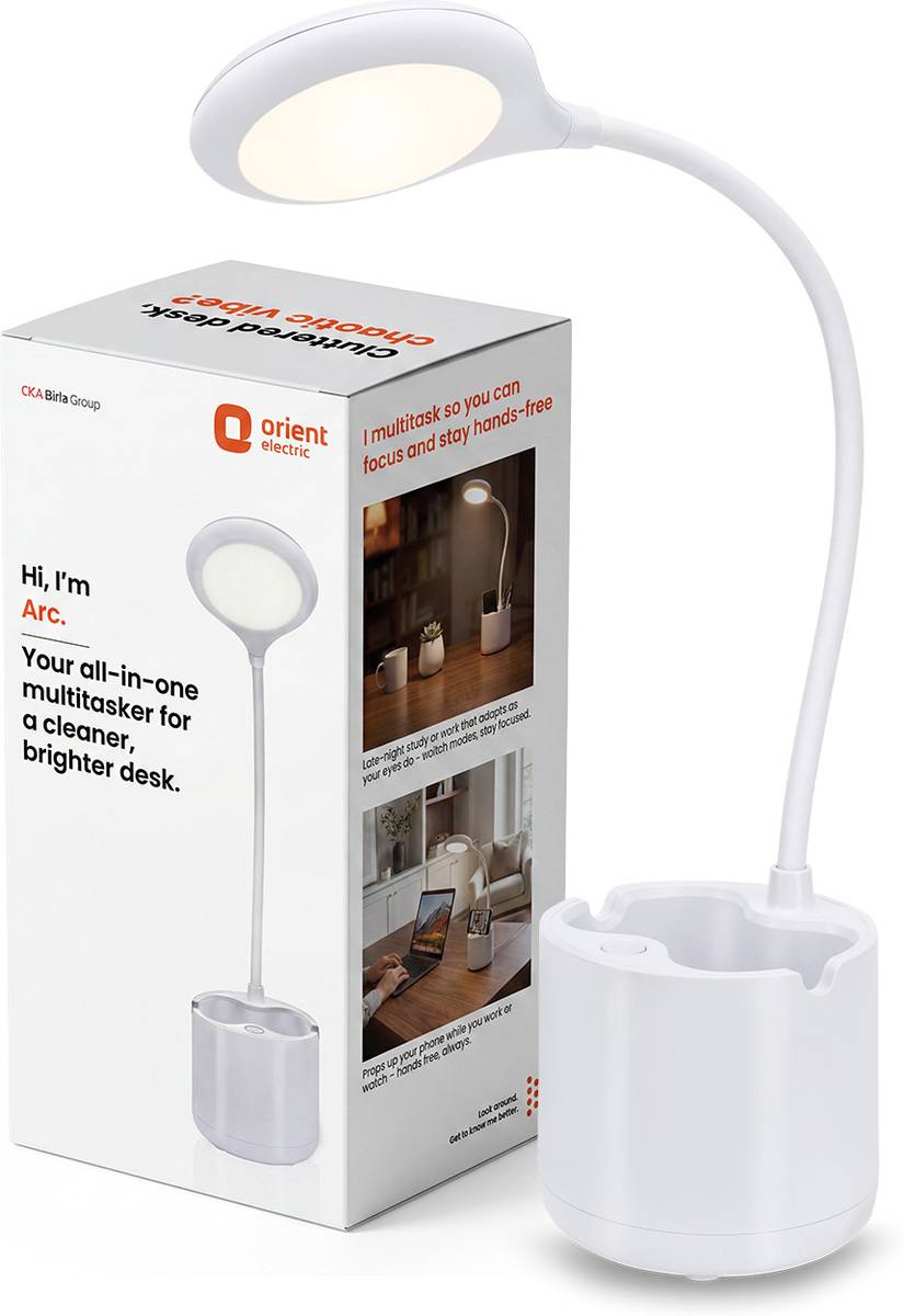 Arc Desk Lamp, Dimmable with Pen & Mobile Holder Table Lamp — photo 6