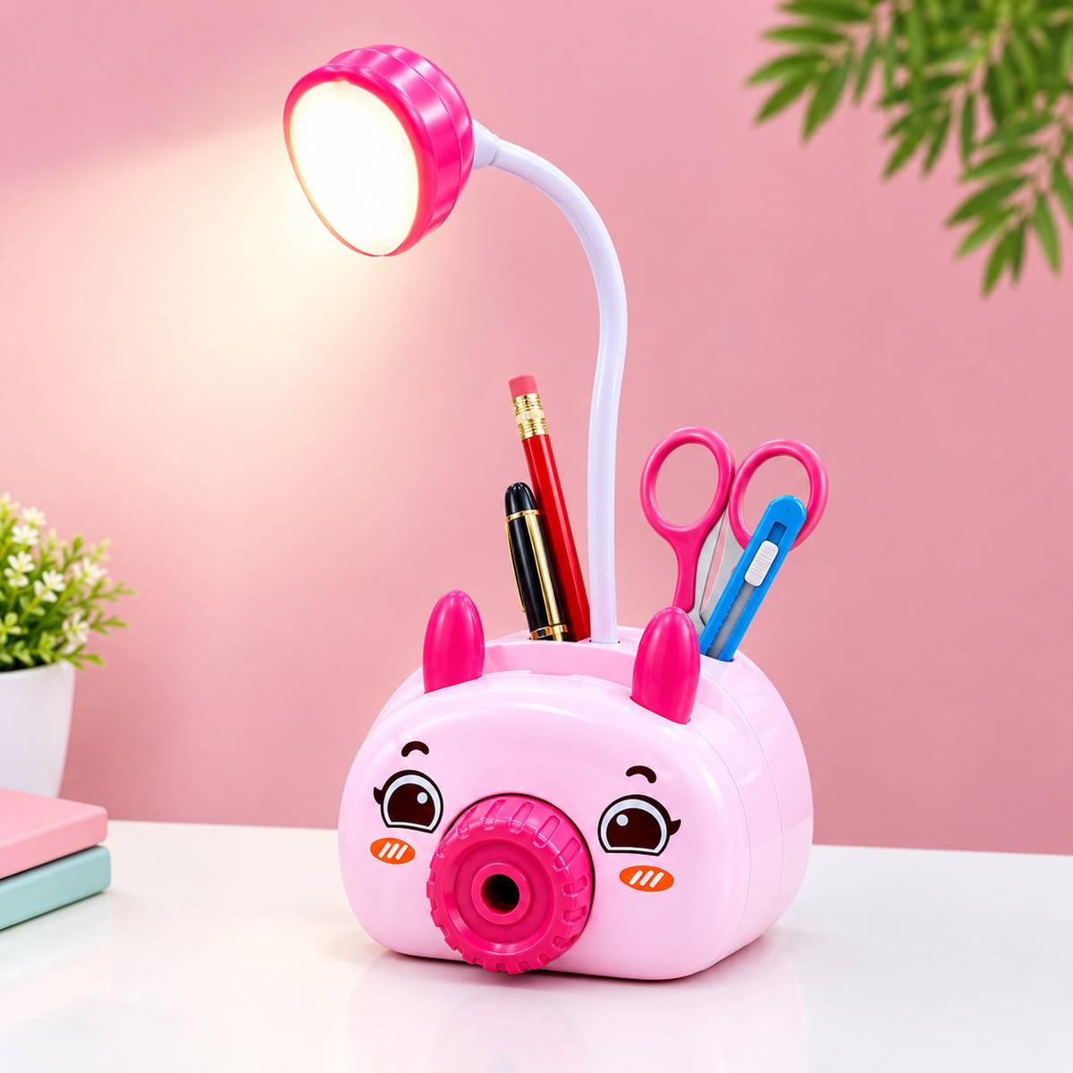 Pink Camera LED Rechargeable Night Light for kids Study Lamp — photo 6