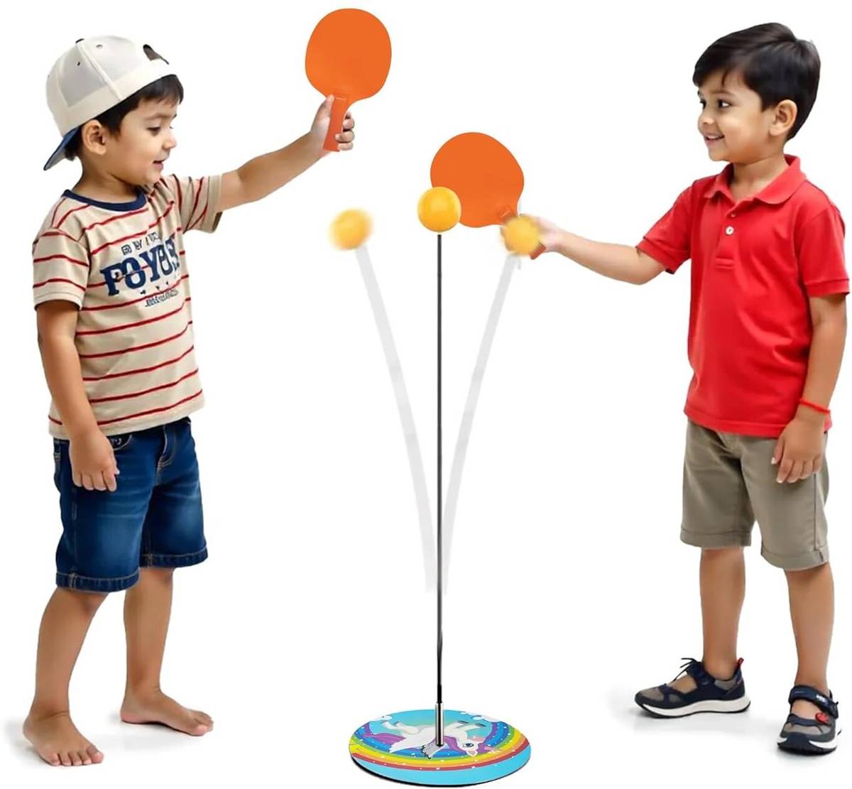 KIDOLOGY Table Tennis Trainer Set for Kids |Indoor Practice Toy with 2 Rackets & 6 Balls Table Tennis — photo 6