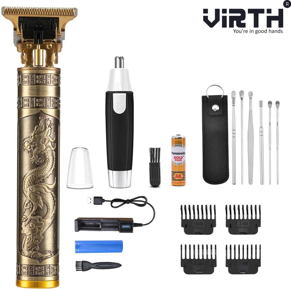 Virth Hair & Nose Hair Trimmer And Men's & Women Ear Cleaning Kit Trimmer 120 min  Runtime 0 Length Settings — photo 6