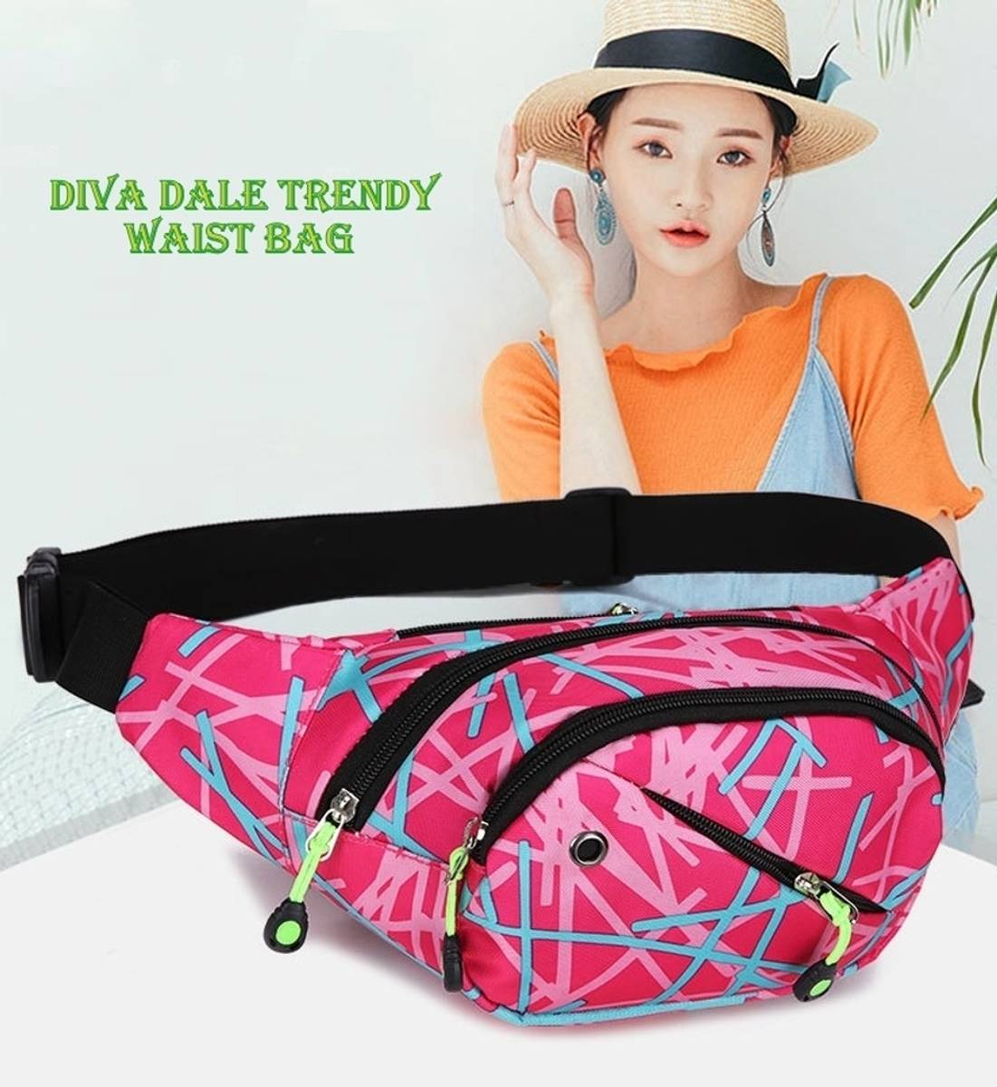 Diva Dale Stylish Trendy Cross-Body Jogging Travelling Trekking Cycling Sports 4 Pockets waist bag — photo 3