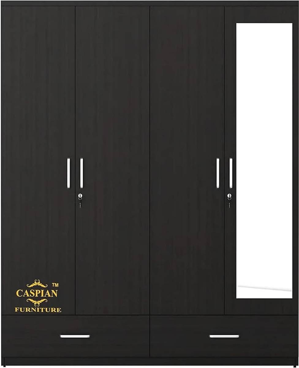 CASPIAN Wooden Almirah for Clothes and Stacking space -Home Furniture Storage Engineered Wood 4 Door Wardrobe — photo 6