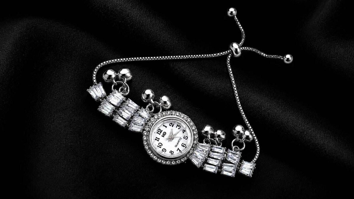 DAILY CIVIC Silver Crystal Bracelet Analog Watch Analog Watch  - For Women — photo 5