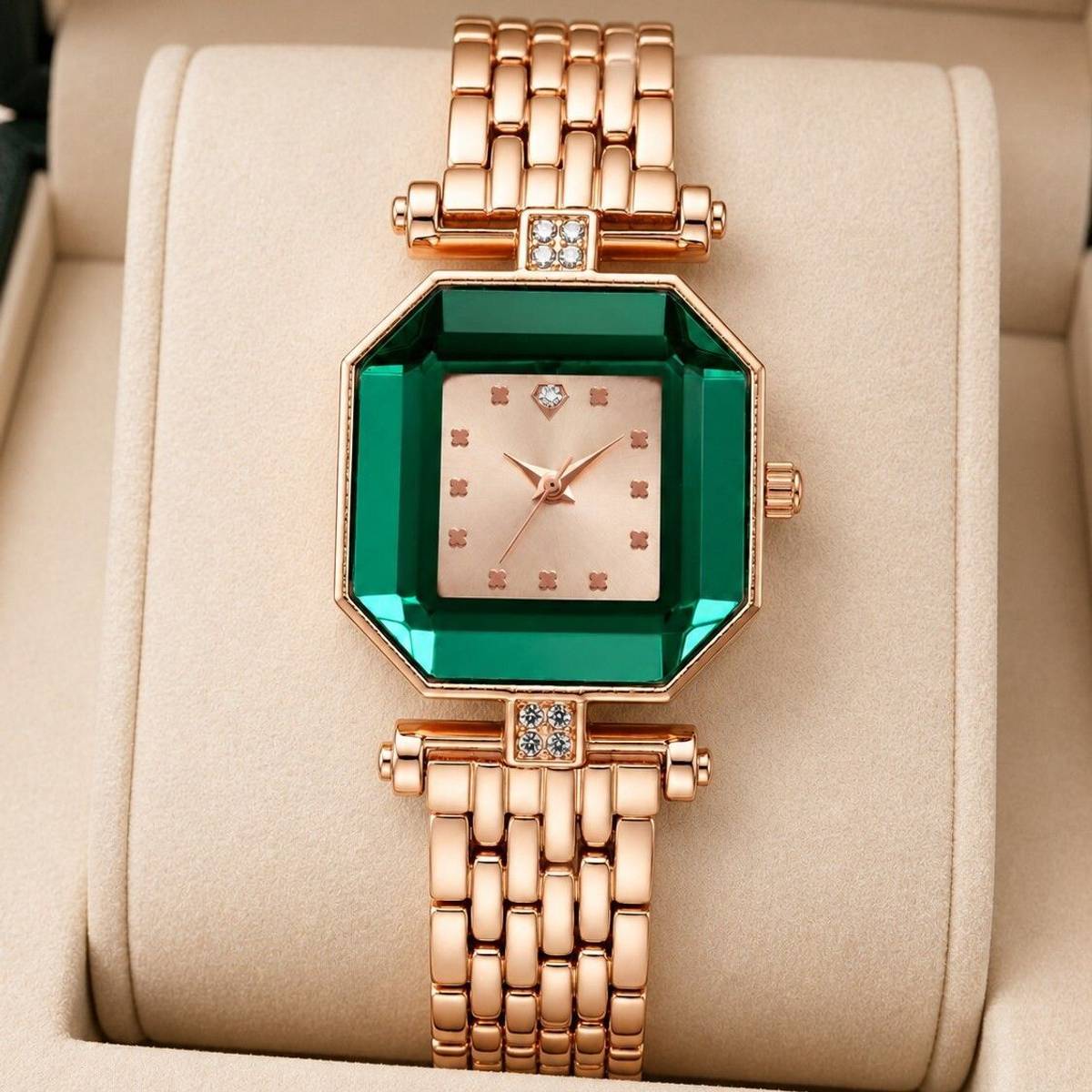 Kyron Luxury Octagon-Cut Rose-Gold Bracelet Analog Watch for Women & Girls Analog Watch  - For Women — photo 6