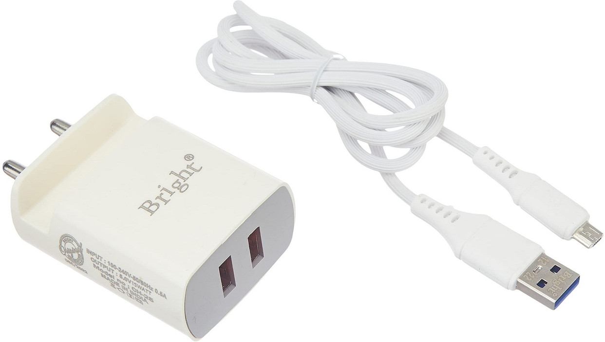 Bright CH-25 2-USB Charger with type-c cable