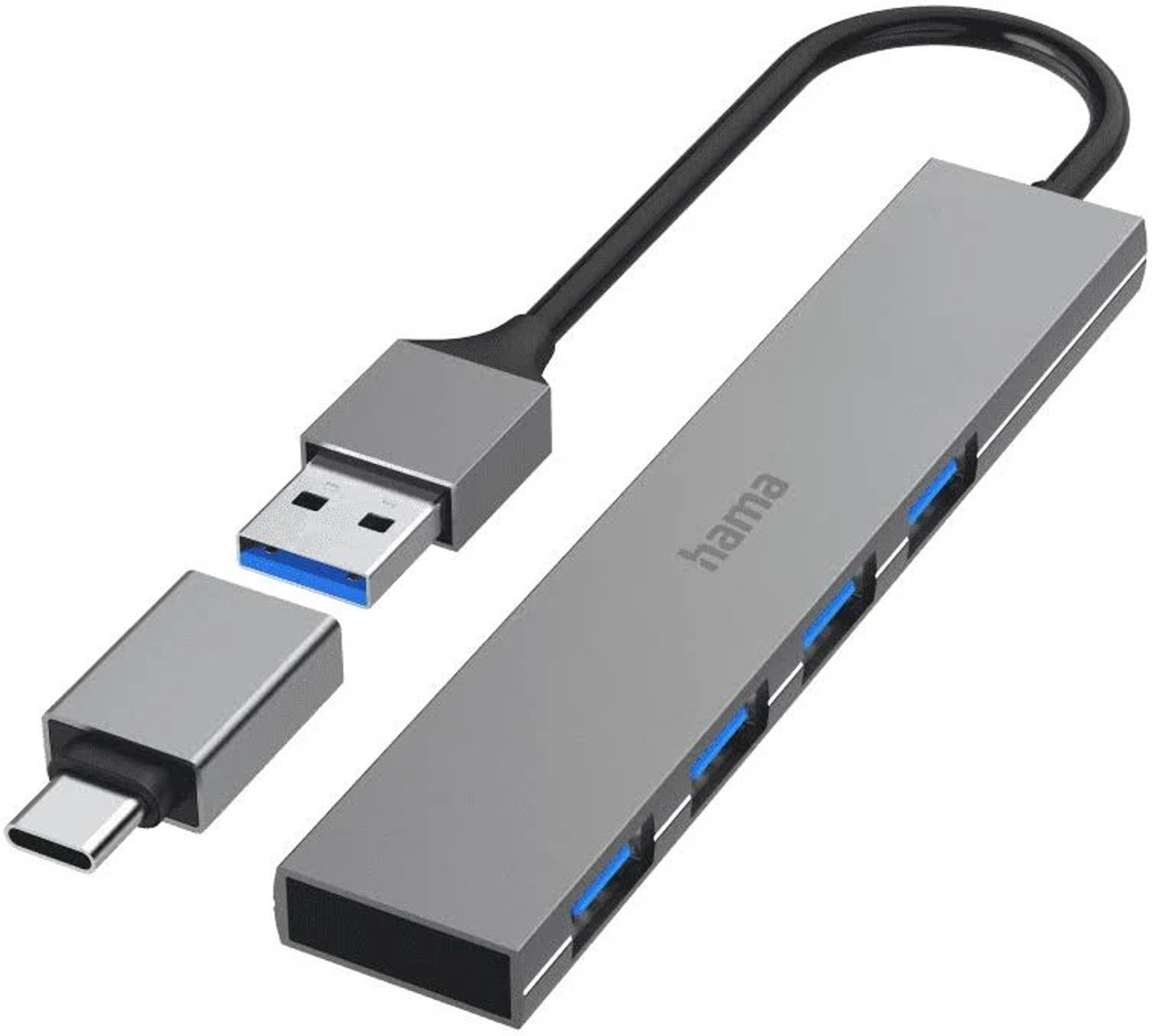 HAMA 200141 USB-C Hub Multiport USB Hub, USB 3.2 Gen1