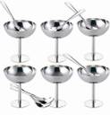 Elegance Stainless Steel Dessert Bowl with Spoon