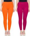 Errish Enterprises Ankle Length Western Wear Legging  (Orange, Pink, Solid)