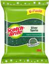 Scotch-Brite Silver Sparks Scrub Pad (Regular, Pack of 6)