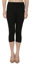 Kanna Fabric 3/4th/Calf Length Western Wear Legging  (Black, Solid)
