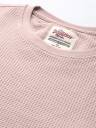 Roadster Self Design Men Round Neck Pink T-Shirt - Buy Roadster Self ...