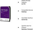 WD Purple 6 TB Surveillance Systems Purple SATA Internal Hard Disk ...