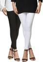 Swastik Stuffs Ankle Length Western Wear Legging  (Black, White, Solid)