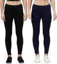ZAYANQA Ankle Length Western Wear Legging  (Black, Dark Blue, Solid)