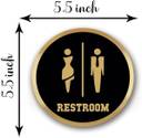 LSI 6 inch Rest Room Acrylic Signage Sticker Designs(6x6) Self Adhesive ...