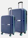 SAFARI Hard Body Set of 2 Luggage 4 Wheels - Eclipse Neo 2 (Small 55cm | Medium 66cm) - Blue, Silver